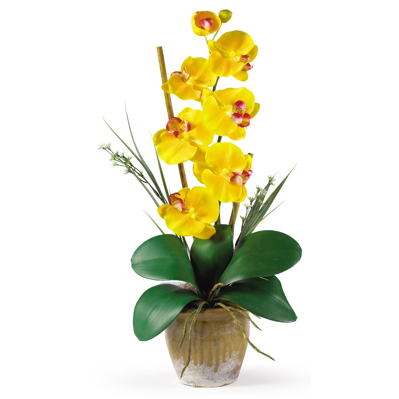 Nearly Natural 21" Phalaenopsis Silk Orchid Artificial Floral Arrangement